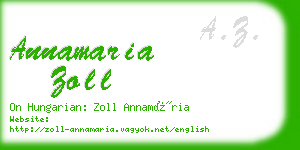 annamaria zoll business card